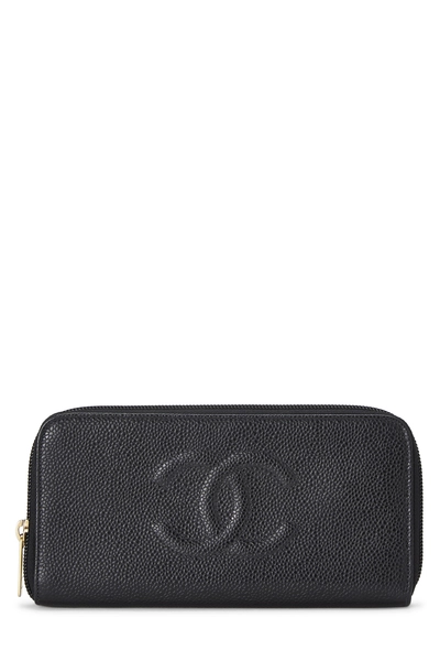 Black Caviar 'CC' Zip Around Wallet