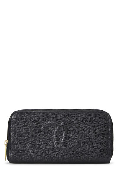 Black Caviar 'CC' Zip Around Wallet