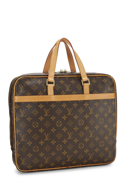 Louis Vuitton Porte Documents Navy Canvas Briefcase Bag (Pre-Owned