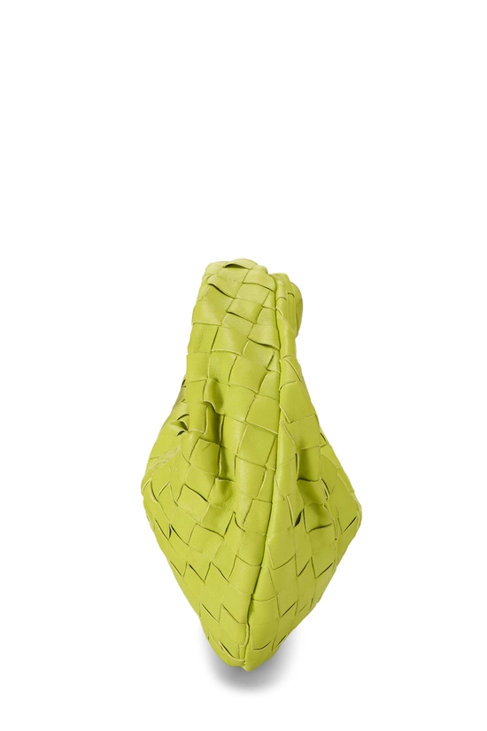 Green Intrecciato Leather Jodie Mini, , large image number 2