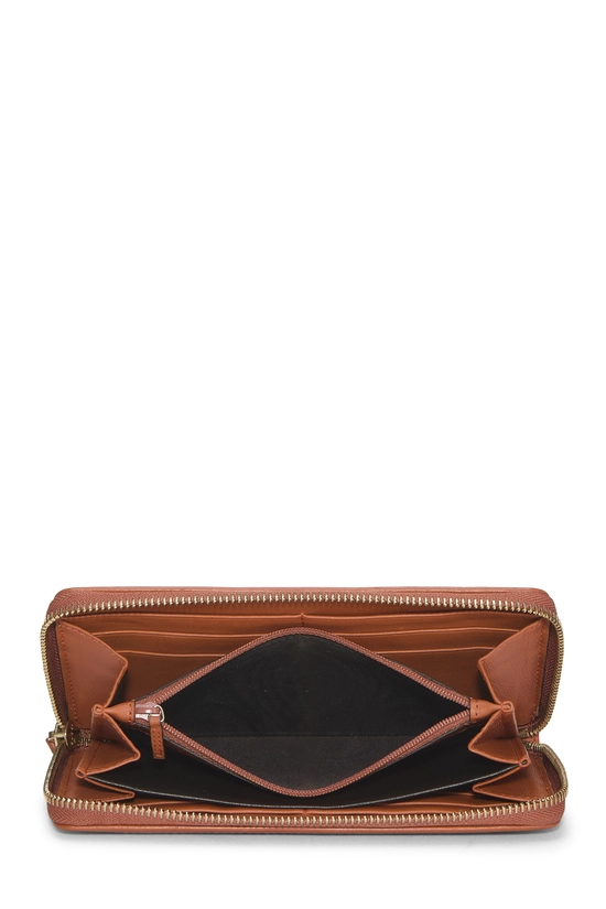 Pre-Owned Orange Guccissima Britt Zip Around Wallet QFA19L3GOB006