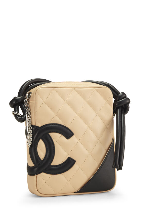 Beige Quilted Calfskin Cambon Shoulder Bag Mini, , large image number 2