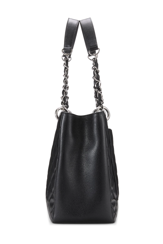 Black Quilted Caviar Grand Shopping Tote (GST), , large image number 2