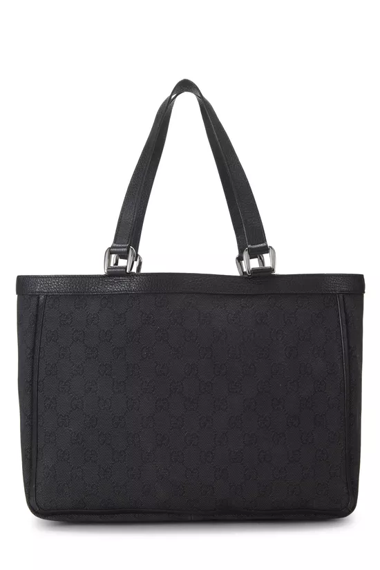 Black GG Canvas Abbey Pocket Tote, , large image number 3