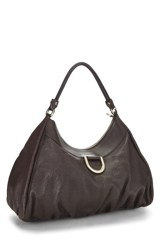 Brown Guccissima D-Ring Abbey Shoulder Bag, , large image number 1