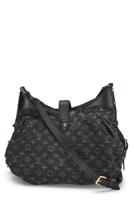 Authenticated Louis Vuitton Monogram Mahina XS Black Denim Fabric Crossbody  Bag