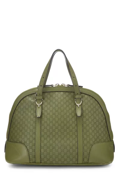 Green Microguccissima Leather Nice Dome Handbang