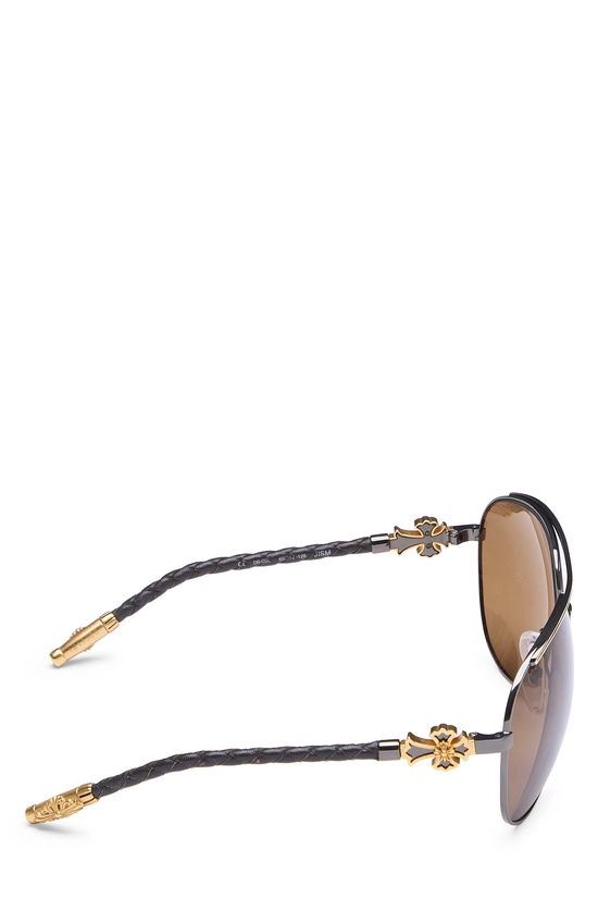 Brown Metal Jism Sunglasses, , large image number 2