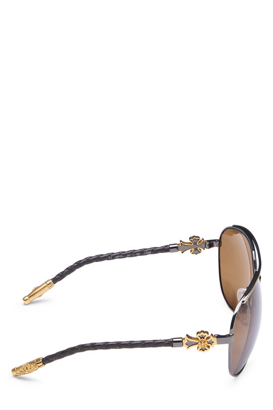 Brown Metal Jism Sunglasses, , large image number 2