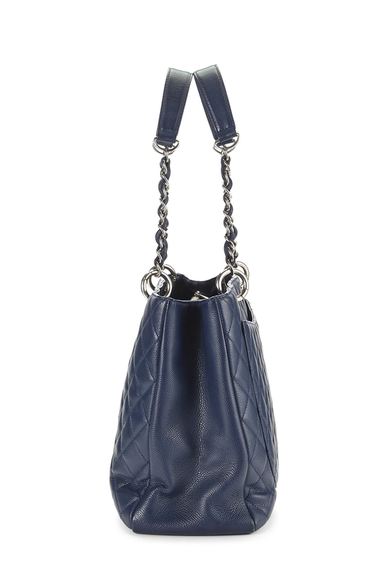 Navy Quilted Caviar Grand Shopping Tote (GST) XL , , large image number 2