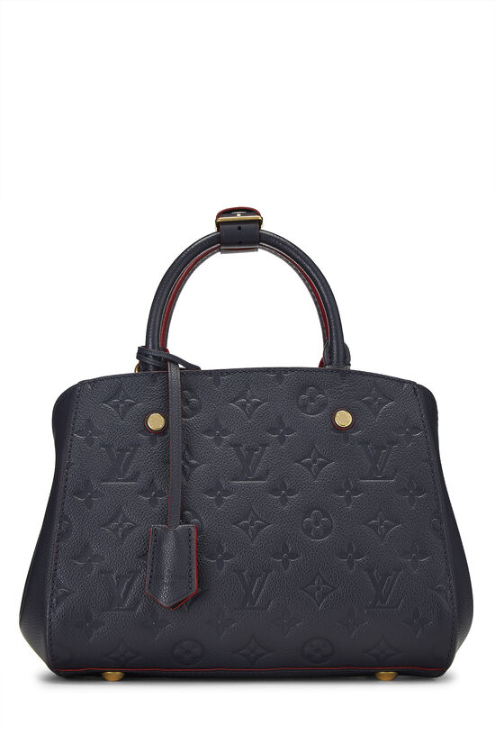 Louis Vuitton Navy Monogram Empreinte Montaigne MM QJB0B71DNA040  