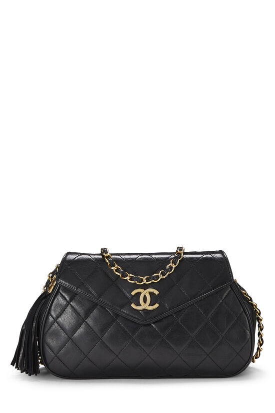 Chanel Black Lambskin 'CC' Rounded Shoulder Bag Q6B0591IKB138