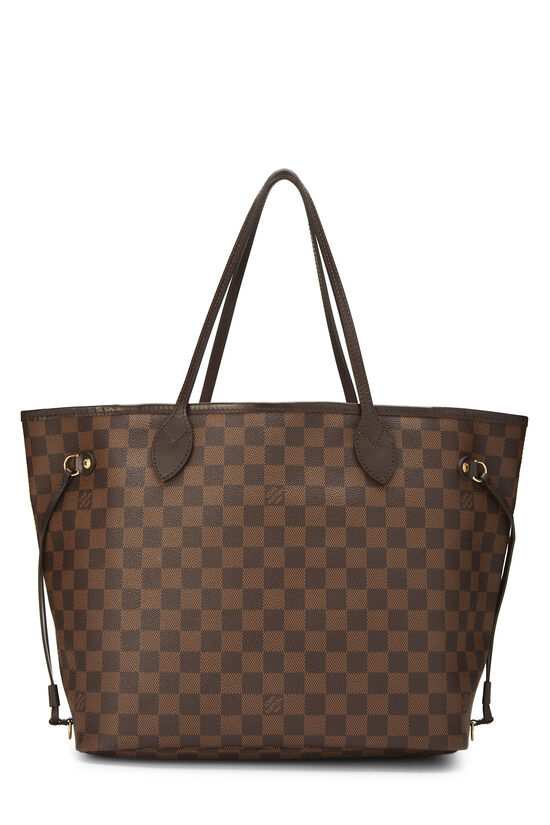 Louis Vuitton Pink Damier Ebene Neverfull MM NM QJBJDIDMPA023 | WGACA 