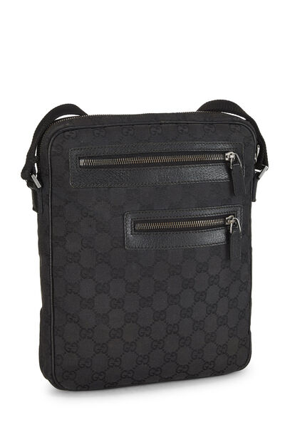 Black Original GG Canvas Double Zip Messenger, , large