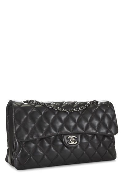 Chanel Black Calfskin Accordion Flap Bag Large — photo 2