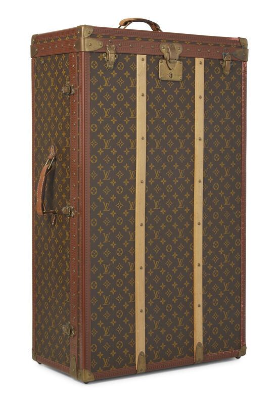 LOUIS VUITTON Antique Monogram Damier Wardrobe Steamer Trunk chest