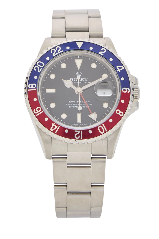 Pre-Owned Stainless Steel Pepsi GMT-Master II 16700 40mm QOJ9JV5NKX000