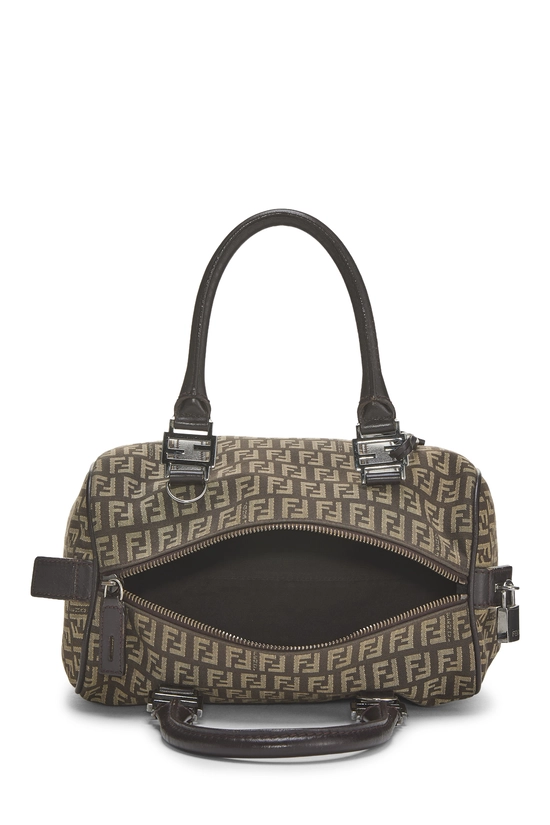 Pre-Owned Brown Zucchino Canvas Forever Boston Small QBB3E5CR0H007