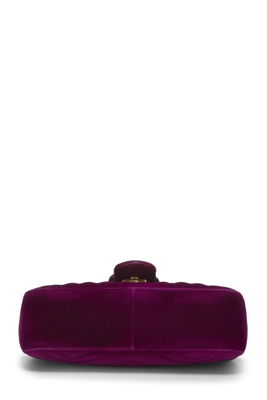 Purple Velvet GG Marmont Matelass&eacute; Shoulder Bag, , large image number 4