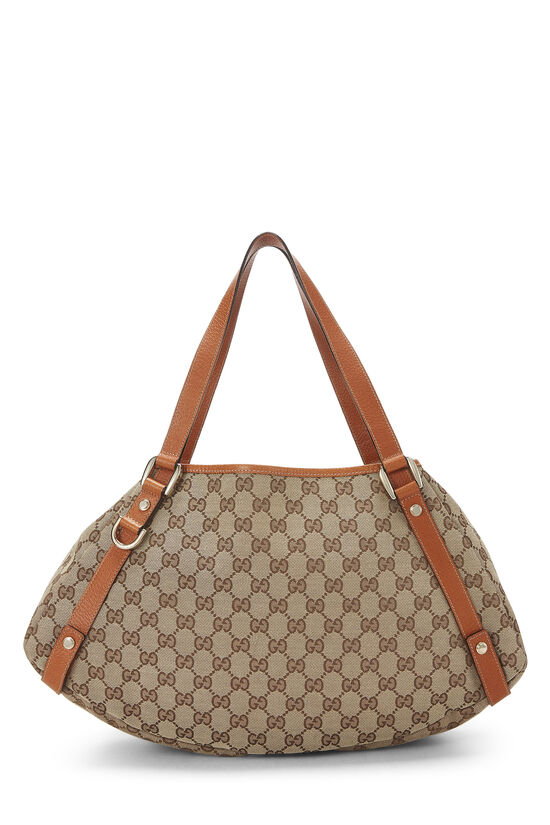 Brown Original GG Canvas Abbey Tote Large, , large image number 0