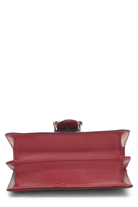 Red Leather Interlocking Crossbody, , large image number 4