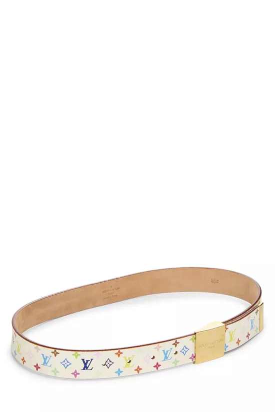 Takashi Murakami X Louis Vuitton White Monogram Multicolore Ceinture 70	, , large image number 1
