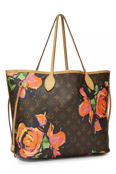 Stephen Sprouse x Louis Vuitton Monogram Canvas Roses Neverfull MM, , large