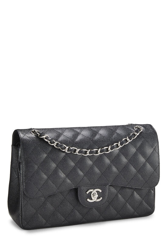 Black Quilted Caviar New Classic Flap Jumbo, , large image number 2