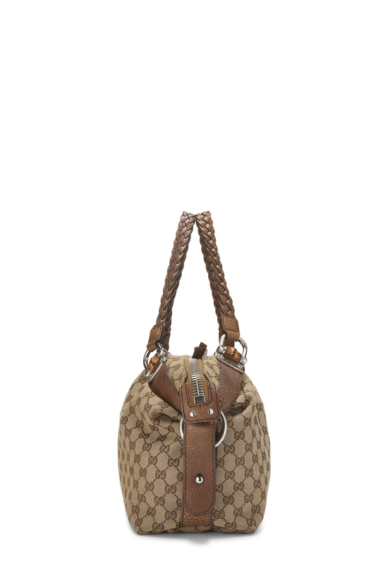 Original GG Canvas Bamboo Braided Handbag, , large image number 2