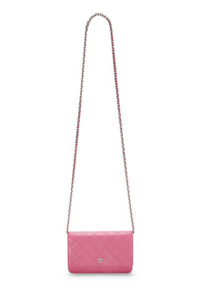 Pink Quilted Caviar Wallet on Chain (WOC), , large
