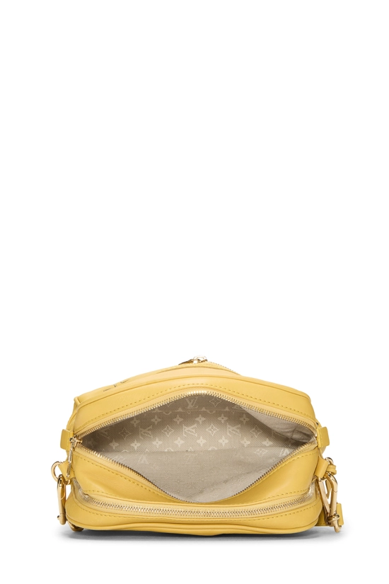 Yellow Leather Flight Paname Takeoff Bag, , large image number 5
