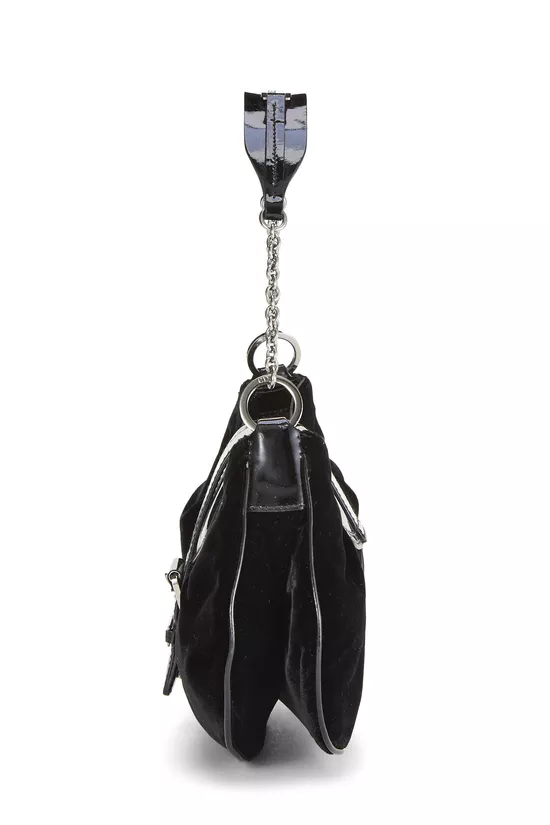 Black Velvet Handbag Mini, , large image number 2