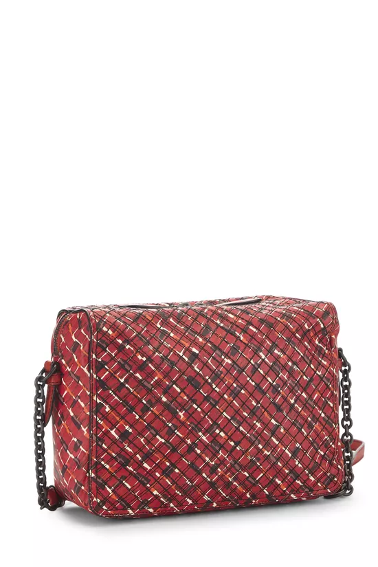 Red Calfskin Printed Camera Bag, , large image number 1