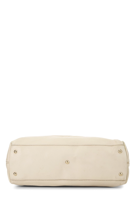 Cream Leather Soho Working Tote Large, , large image number 4