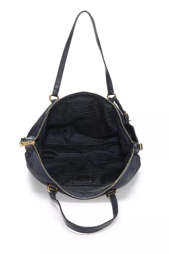 Navy Tessuto Nylon Convertible Tote, , large image number 5