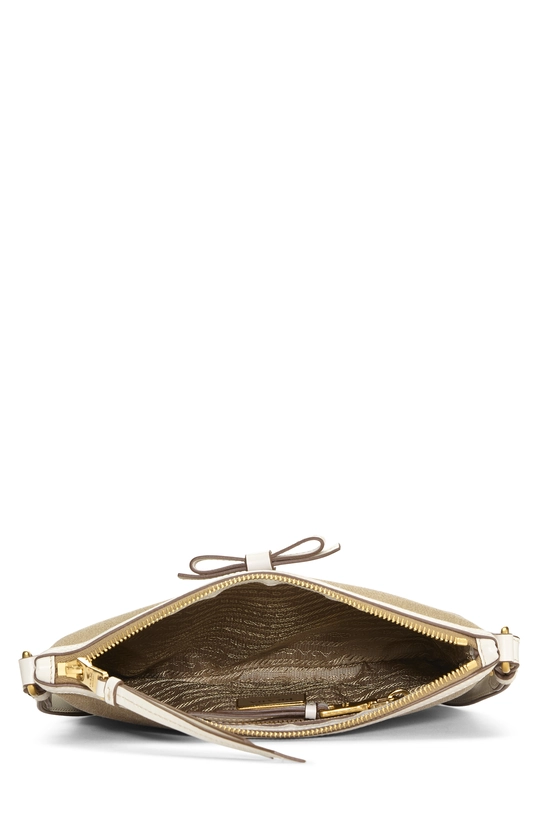 Beige Logo Jacquard Bow Messenger, , large image number 5