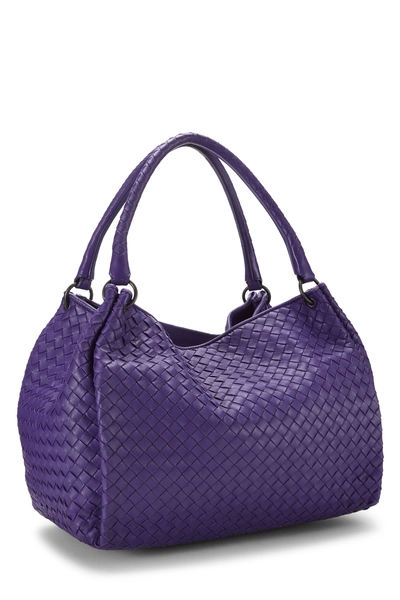 Purple Intrecciato Parachute Tote Medium, , large