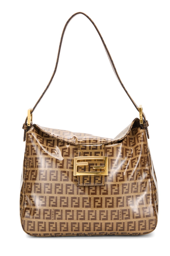 Brown Zucchino Vinyl Shoulder Bag, , large image number 0