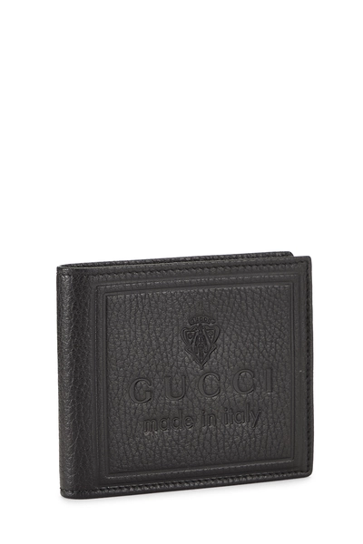 Black Leather Bifold Wallet, , large