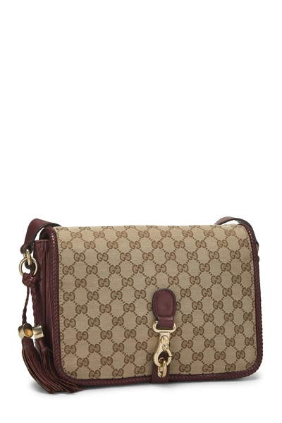 Burgundy Original GG Canvas Marrakech Crossbody, , large