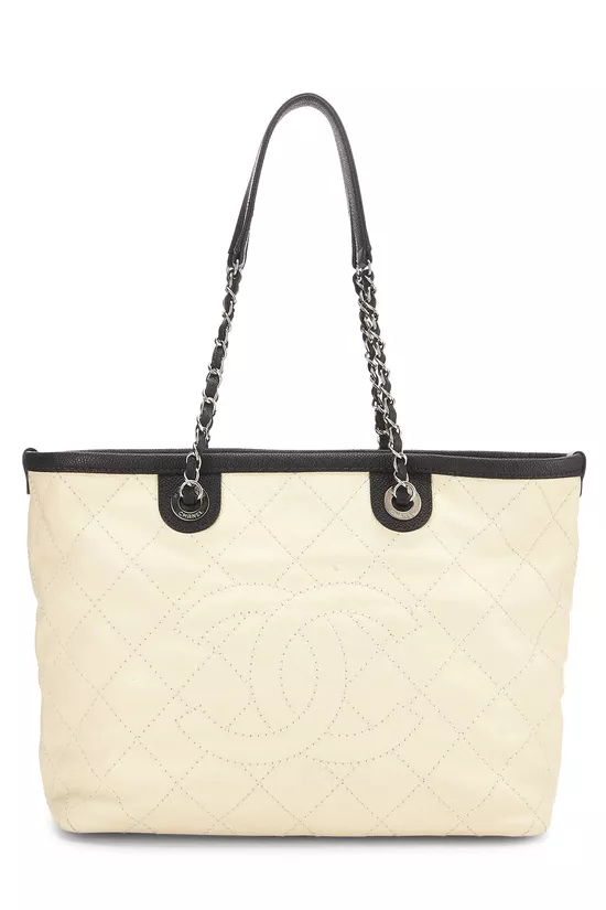 Cream Caviar 'CC' Daily Shopping Tote Small, , large image number 0