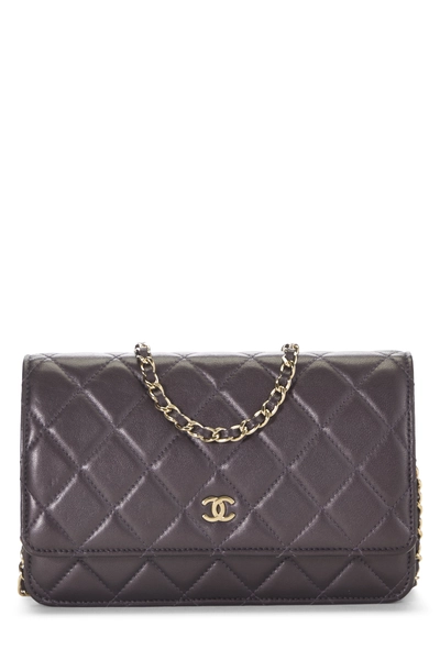 Chanel Purple Quilted Lambskin Wallet on Chain (WOC)