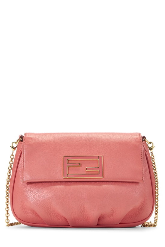 Pink Leather Fendista Crossbody, , large image number 0