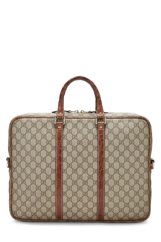 Brown GG Supreme Canvas Briefcase, , large image number 5