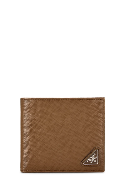 Brown Saffiano Bifold Wallet