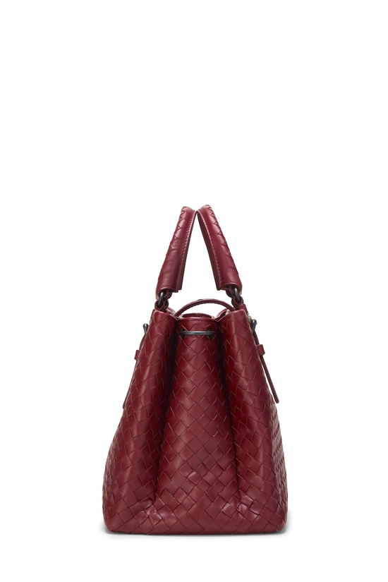Red Intrecciato Roma Tote Small, , large image number 2