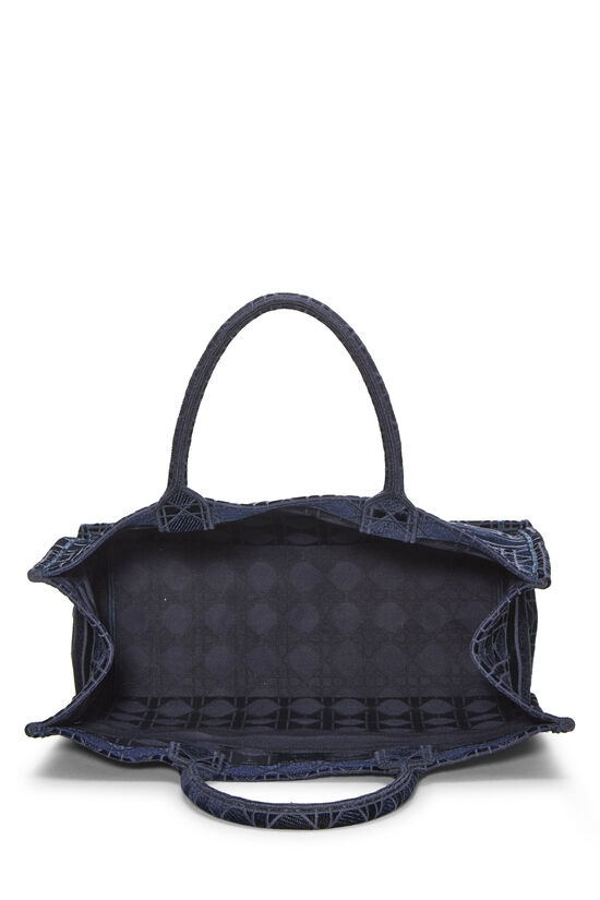 Navy Velvet Book Tote Large, , large image number 5