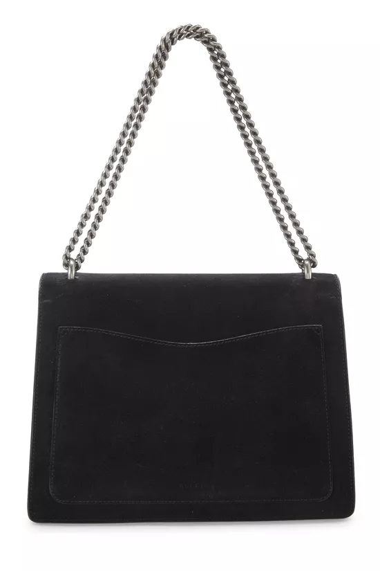 Black Suede Dionysus Shoulder Bag Medium, , large image number 3