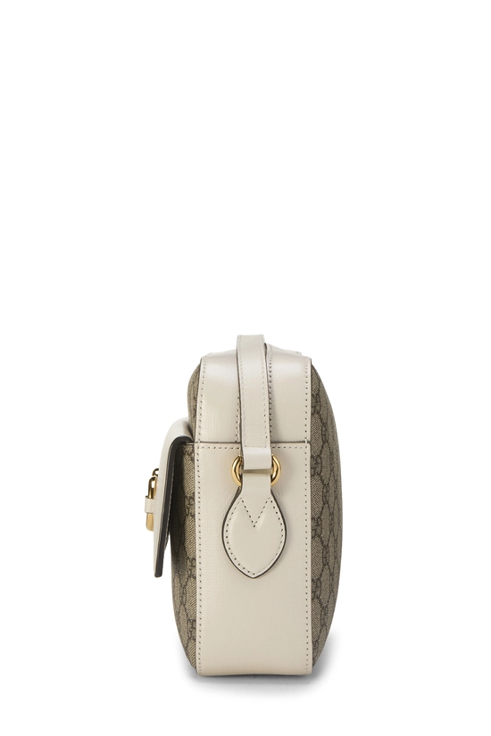 White GG Supreme Canvas Horsebit Camera Bag, , large image number 2