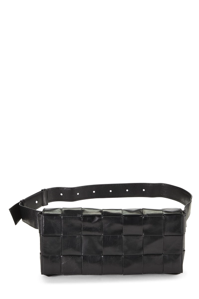 Black Maxi Intrecciato Stretch Cassette
